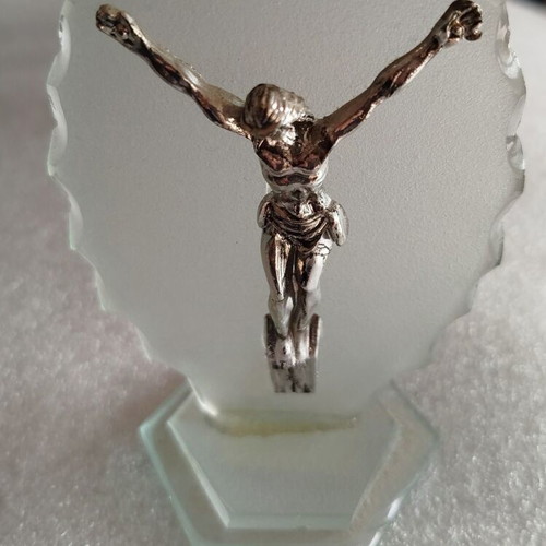 Glass decorative images used, set of four