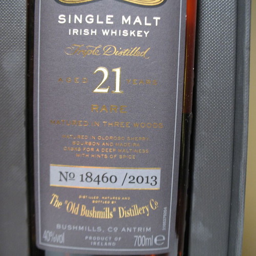 Bushmills Aged 21 Years Single Malt new, triple distilled whiskey