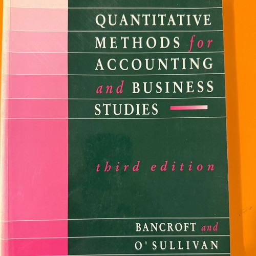 Quantitative Methods for Accounting and Business Studies book used, McGraw Hill