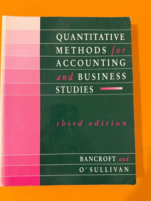 Quantitative Methods for Accounting and Business Studies book used, McGraw Hill