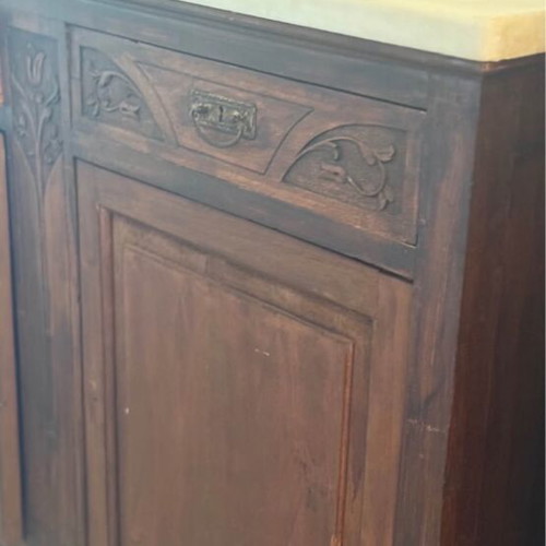 Antique buffet with marble top used