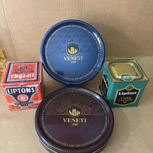 Tin boxes used, set of 10 pieces