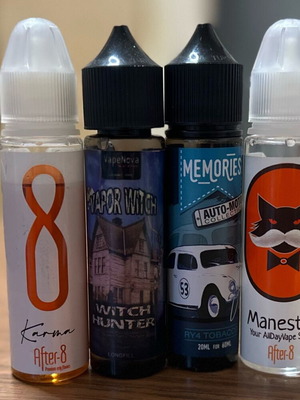 Течности за електронни цигари употребявани, Karma, Memories RY4, Witch Hunter, Manestro