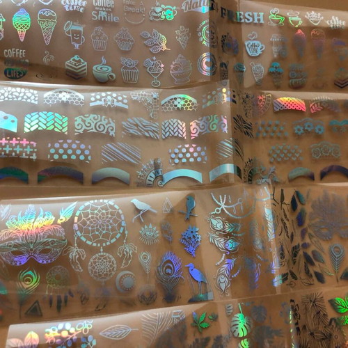 Aurora Glass holographic nail stickers pack of 5 new