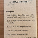 Usb web camera full HD 1080p new