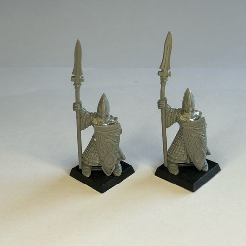 Warhammer High Elf Spearman miniatures used, pack of 2