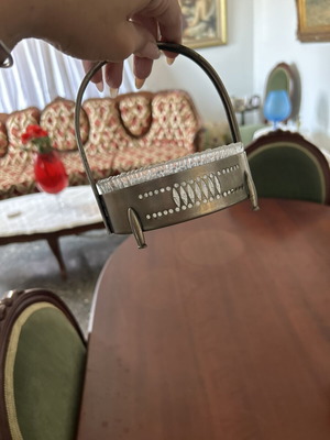 Vintage bowl with glass plate