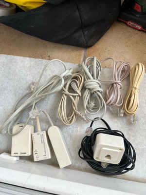 Telephone cables used, pack with telephone socket