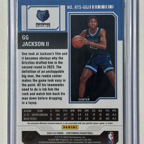 Panini Contenders Rookie Ticket Swatches Card 2023-24 GG Jackson new