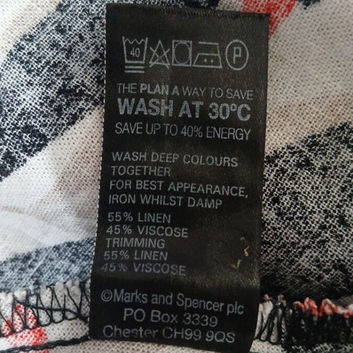 Marks & Spencer dress like new, 55% linen, multicolor, size L