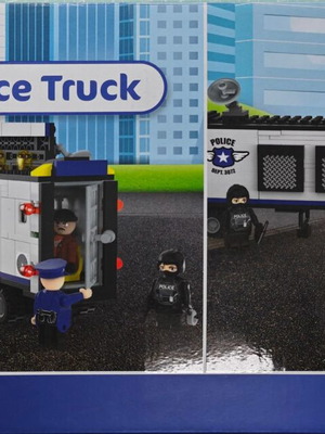 Playtive Police truck sealed building blocks police truck