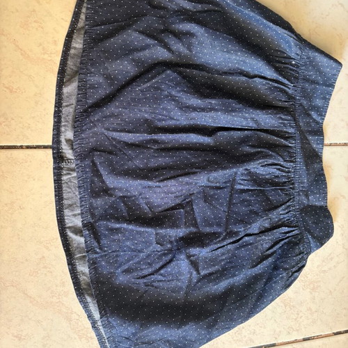 Mini skirt blue with polka dot pattern, like new, size M, cotton