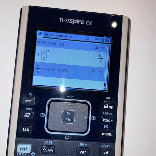 Texas Instruments TI Nspire CX scientific graphics calculator used