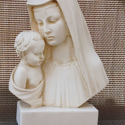 Statue of Virgin Mary and Lord Jesus Christ, 13x10 cm