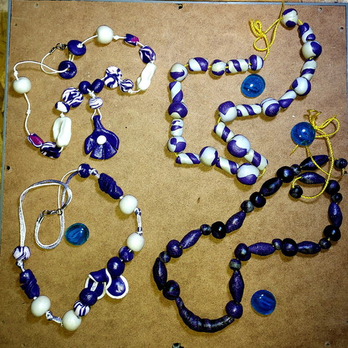 Fimo handmade necklaces like new, pack of 29 pieces