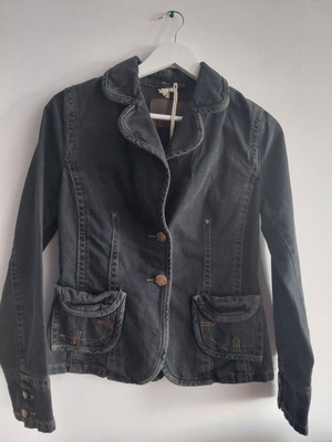 Pause Jeans fitted denim jacket new, black, cotton