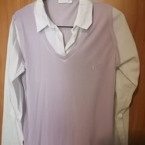 Women's shirt with blouse effect lilac like new, size L