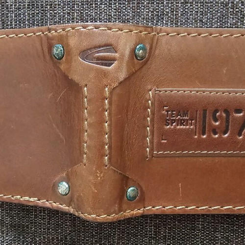 Camel Active men's leather wallet, brown, Team Spirit 1977