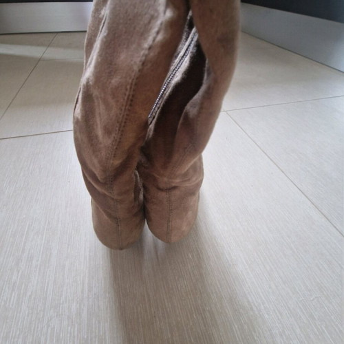 Zara Woman boots used, suede, beige, size 37