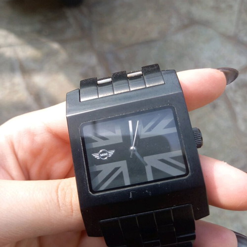 Mini Black Jack watch new, black matte, square dial