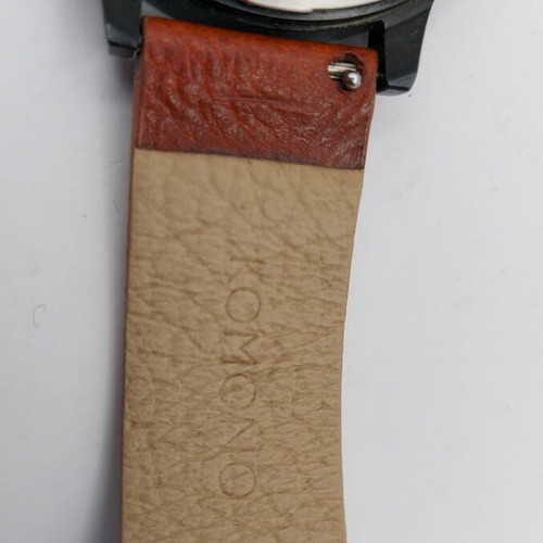 Komono Winston Regal watch used with brown leather strap