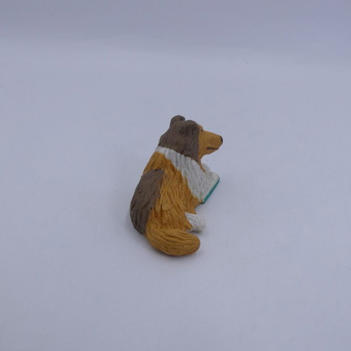 Claudia Rough Collie Dog used vintage toy 5 cm