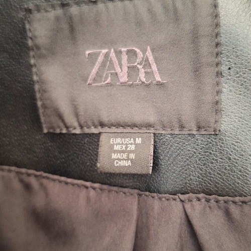 Zara jacket with removable fur collar, black, size M
