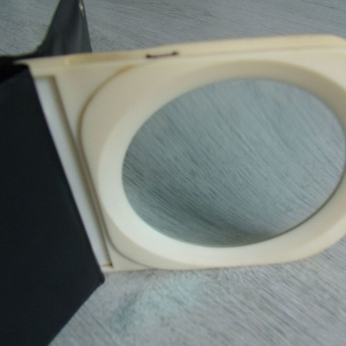 Old magnifying glass used with case, size 11.5x11.5 cm, diameter 8.5 cm