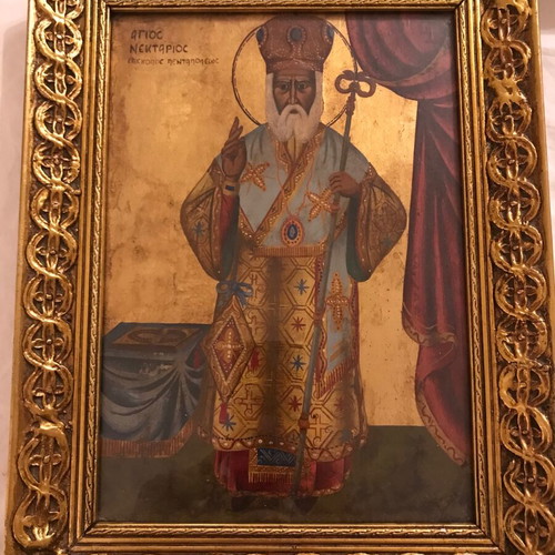 Icon of Saint Nektarios Bishop of Pentapolis used