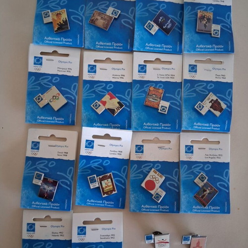 Olympic pins new, set of 16 with official logos