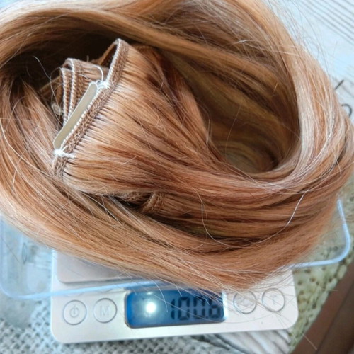 Hair Extensions like new, 50cm, 90% natural hair with brush