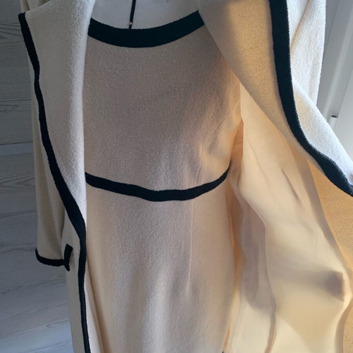 Manto Set with Bouclé Wool Dress like new, size 50