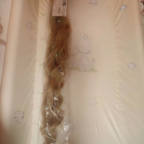 Ponytail clip-in synthetic hair 70 cm blonde, new