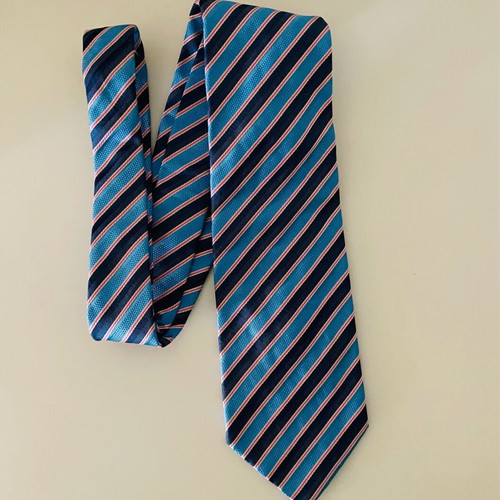 Glou tie new 100% silk blue turquoise