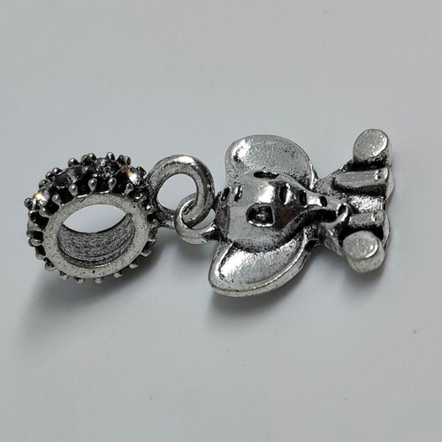 Silver Elephant Charm with Sparkling Rhinestones for Bracelet like new