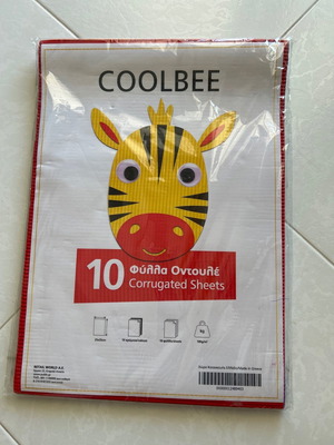 Coolbee corrugated sheets new, pack of 10, 25x35 cm