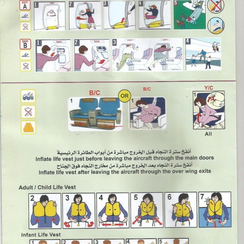 Egyptair B737-800 Safety Card new