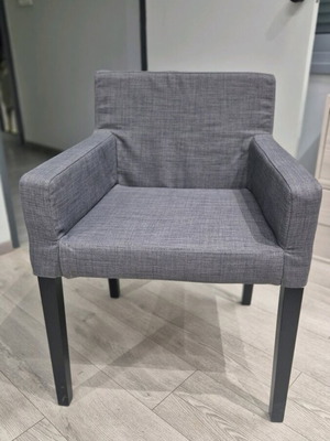 Living room chairs new, set of 4, gray with removable cover