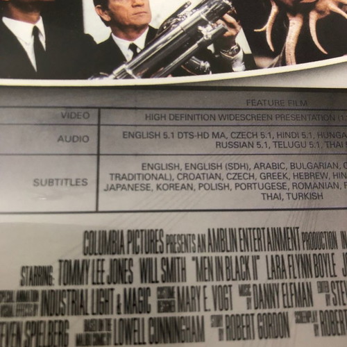 MIB II Men In Black II Blu-ray movie used with Greek subtitles