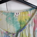 Tashia London Boho Silk Blouse like new, colourful tie dye with embroidery