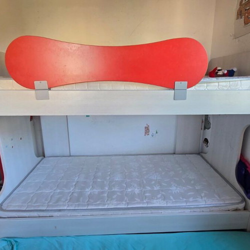 Modeco bunk bed children's red and white like new