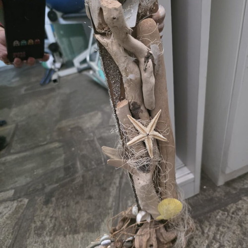 Mirror decorated with seashells like new