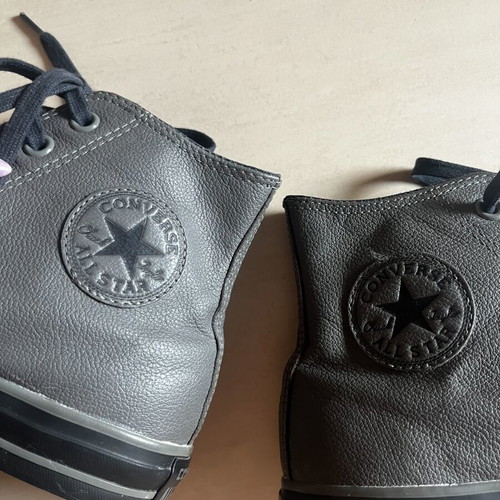 Converse leather shoes, black and grey, size 40