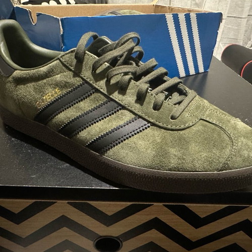 adidas gazelle silver green womens Adidas Gazelle Indoor 'Preloved Scarlet/Court Green' -Originally $120.   Unheardof Brand