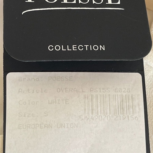 Poesse white one-piece shorts size S new with tag