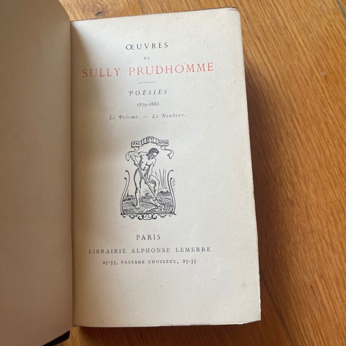 Oeuvres de Sully Prudhomme Poésies 3 volumes used, French
