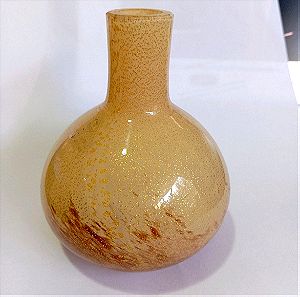 Murano συλλεκτικό μικρό βάζο με φύλλα χρυσού!