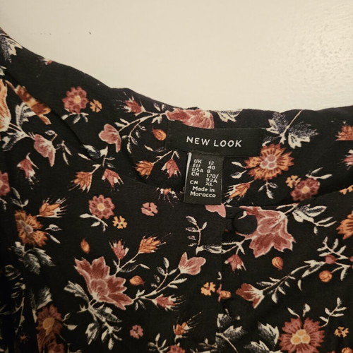 Floral dress New Look like new, brown, size L