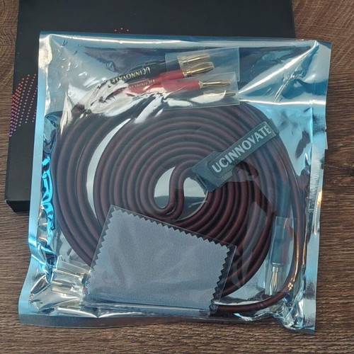 HiFi OFC Audio Speaker Cables 2x2m Gold-Plated Banana Plugs new