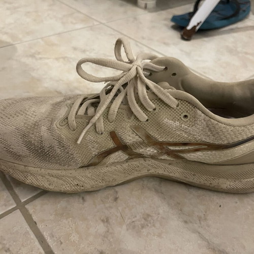 Asics Gel Nimbus 23 unisex sports shoes size 42.5, beige